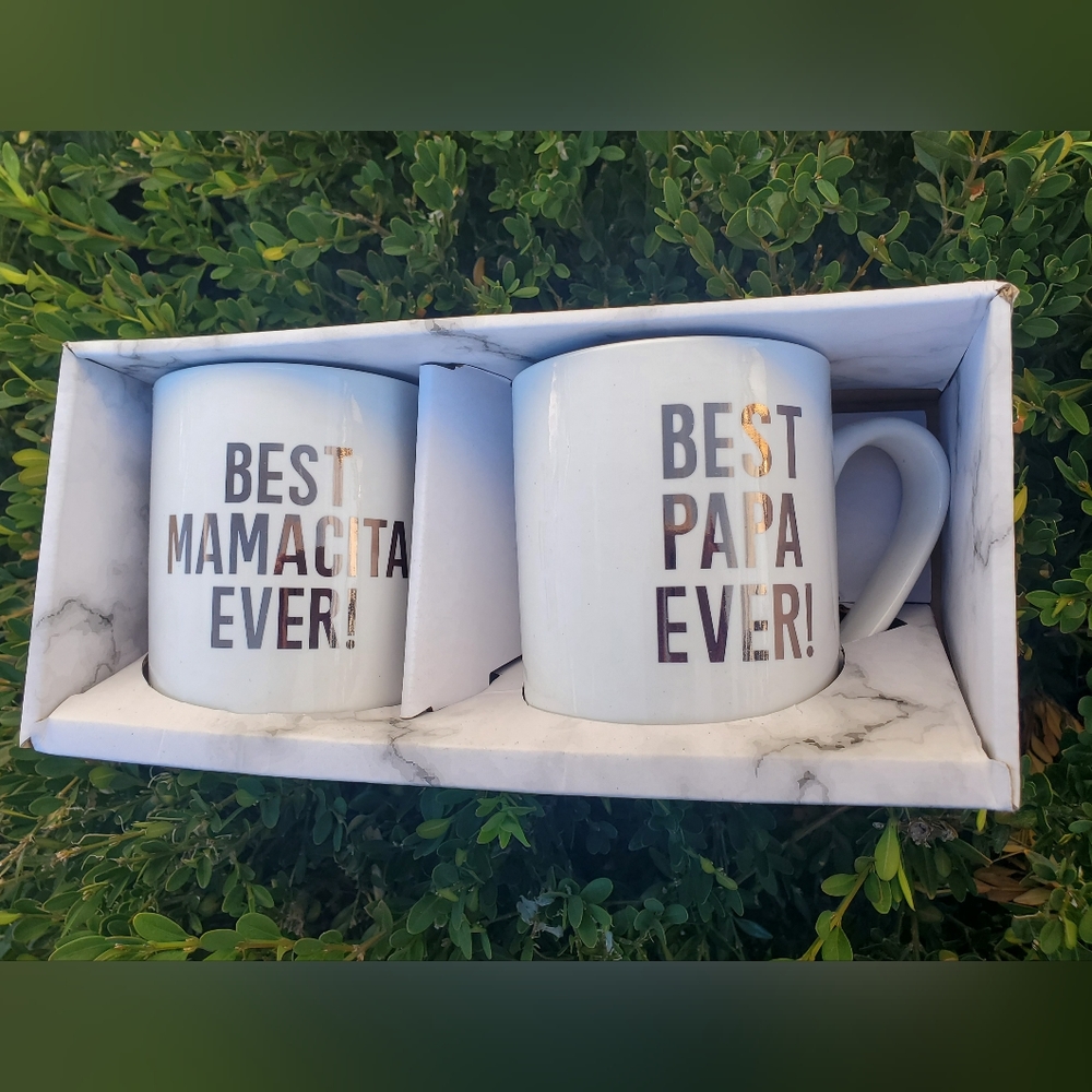 ♥ Best Mama & Papa Matching Mug Set - 14.5 OZ